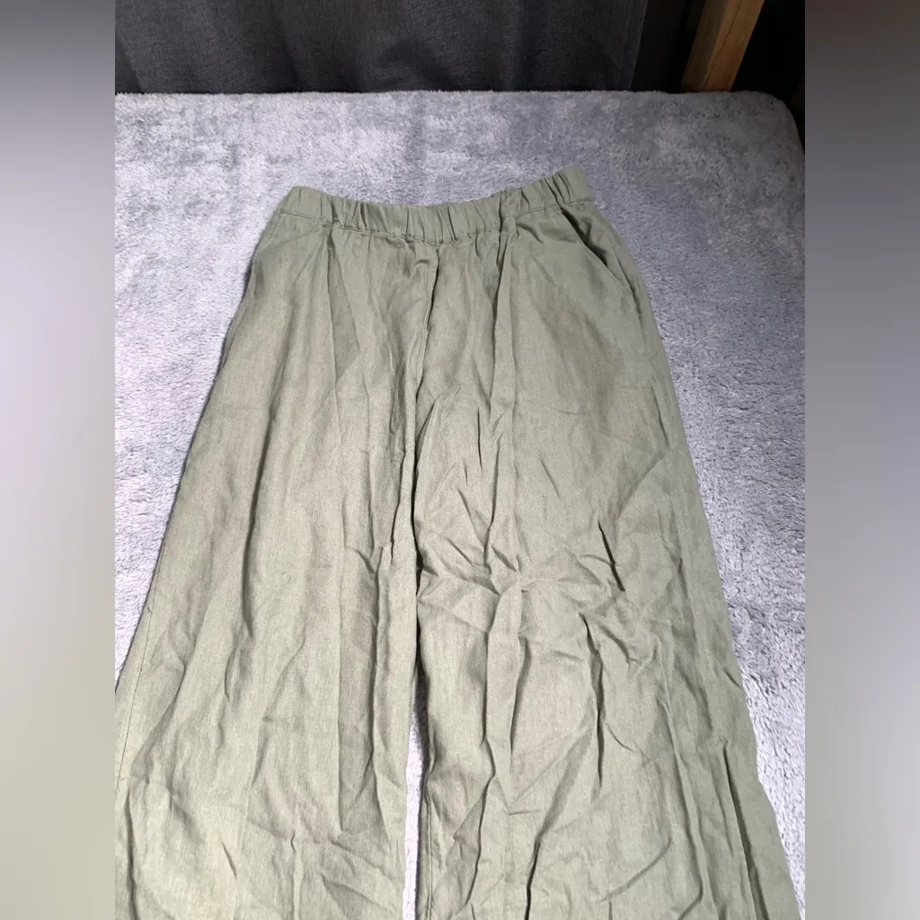 Caslon Olive Green linen Pants xs - Image 3