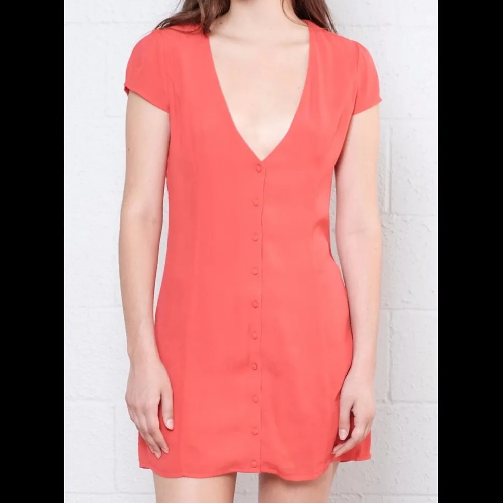 Coral Button Up Dress - Image 2