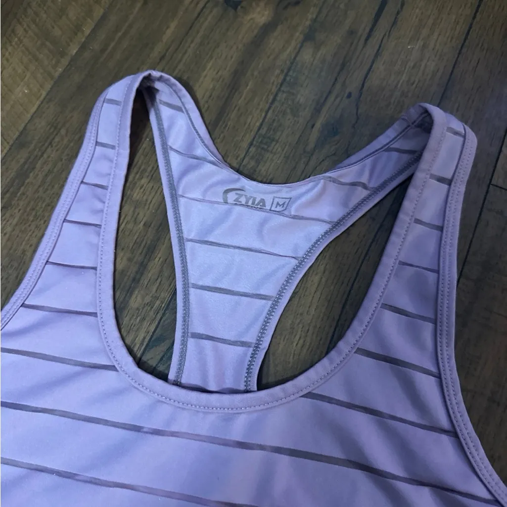 Women's Racerback Zyia Tank Tops Pink Size M - Image 3