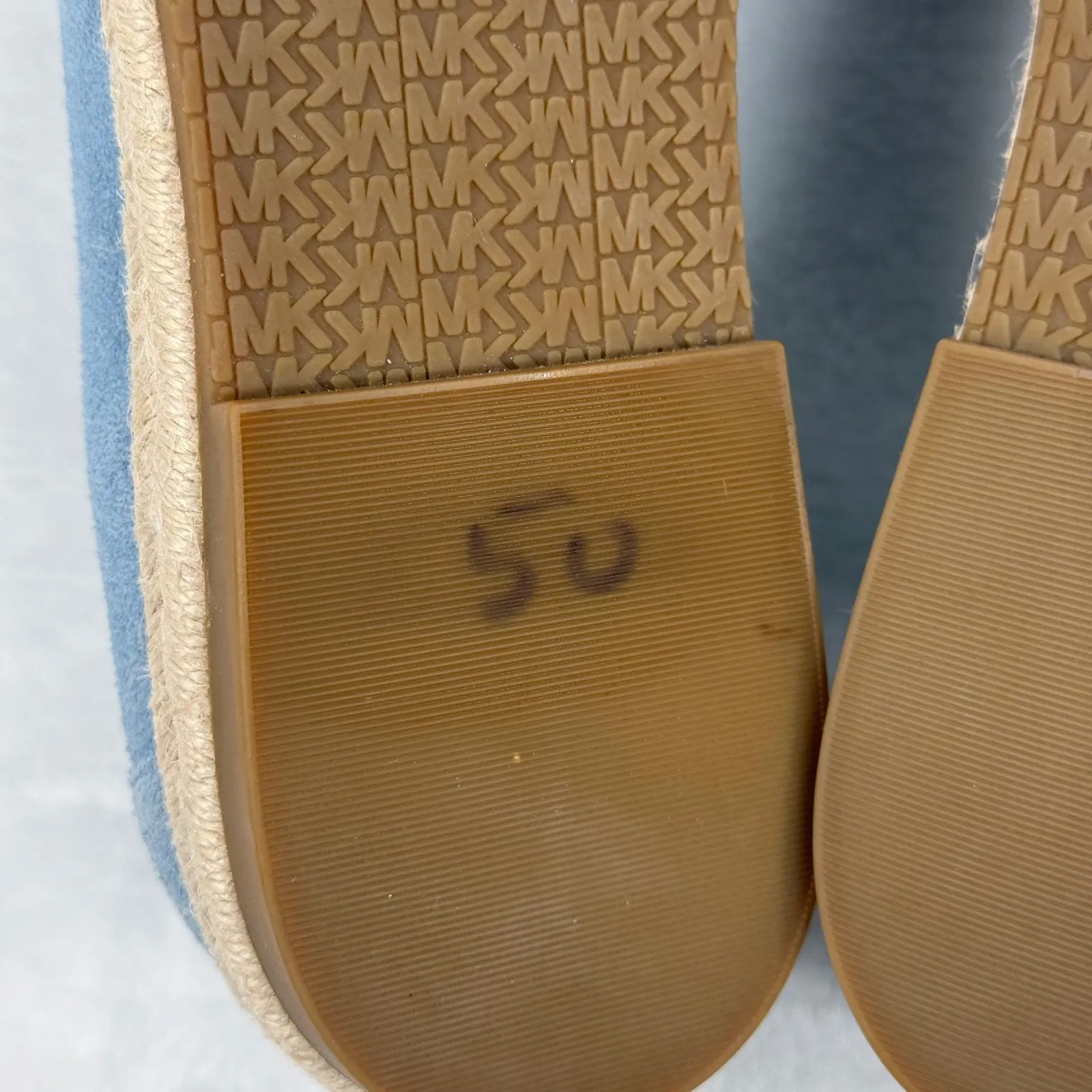 Michael Kors Womens Blue Suede Espadrille Loafers Flats Shoes Size 9.5 - Image 6