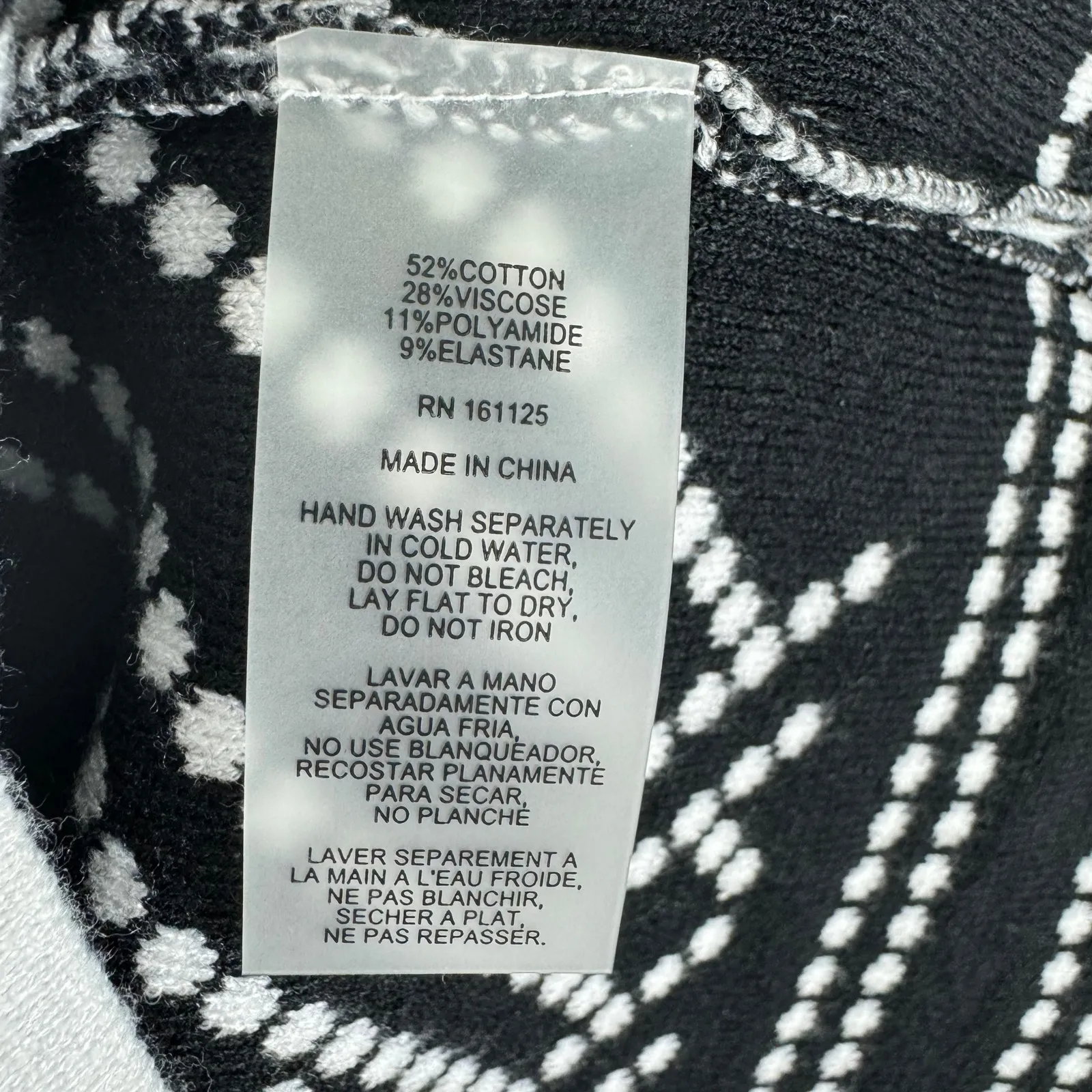 Sioni Black White Thick Knit Round Neck Pullover Sleeveless Sweater Vest Size M Size M - Image 5