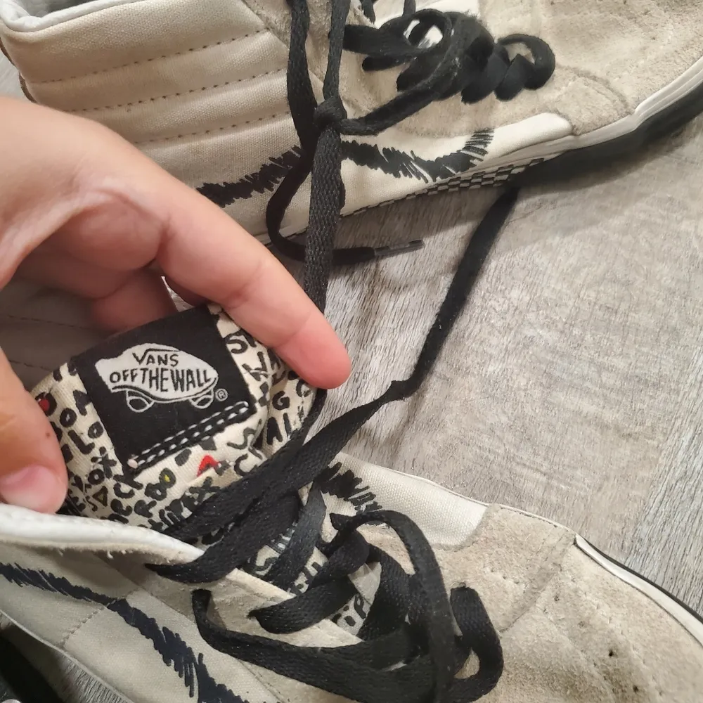 Vans SK8 Hi Reissue DIY Black/True White Unisex Skate Shoes Size 5 (M) 6½ (W) - Image 9