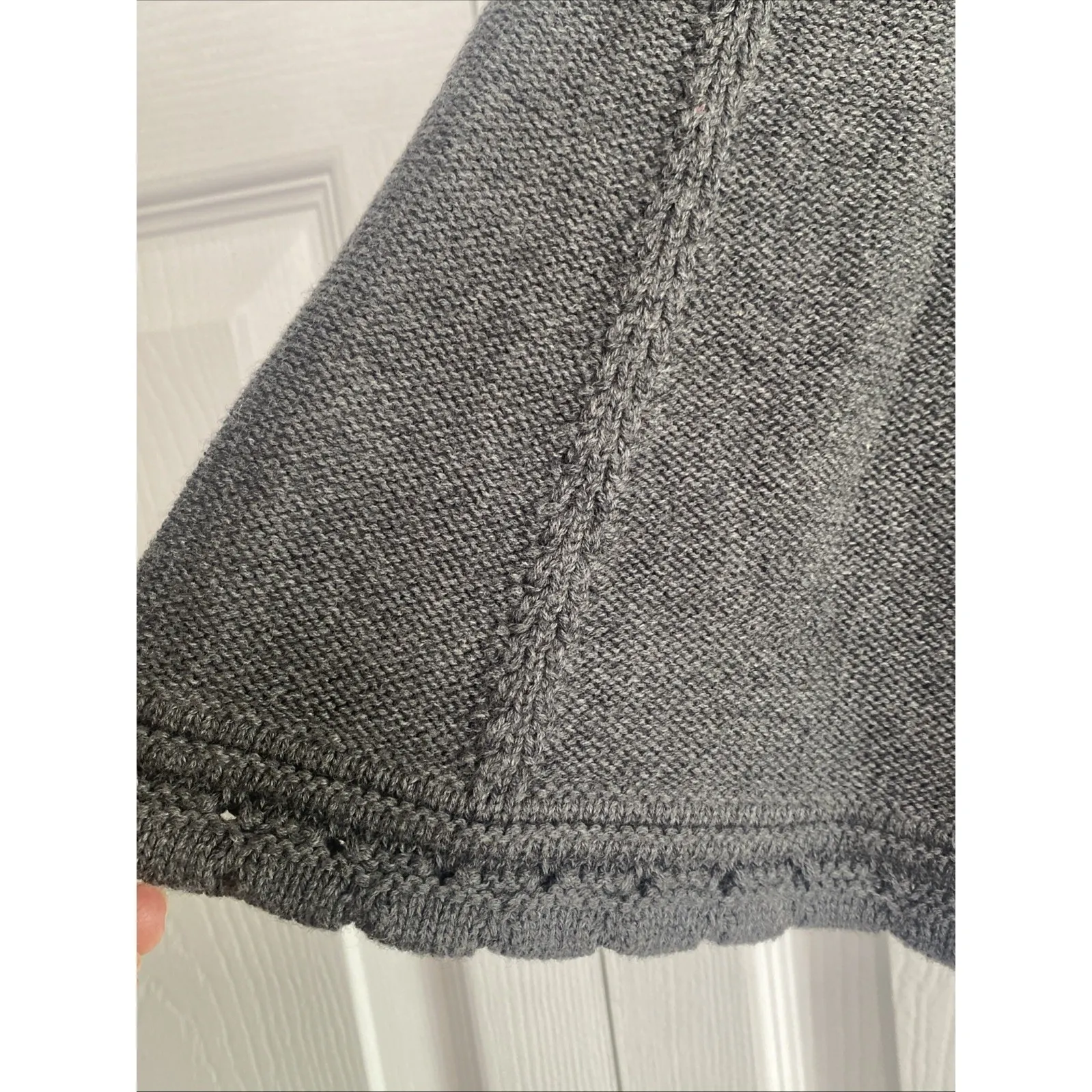 Cabi Womens Small Gray Knit A Line Skirt Preppy Twee - Image 3