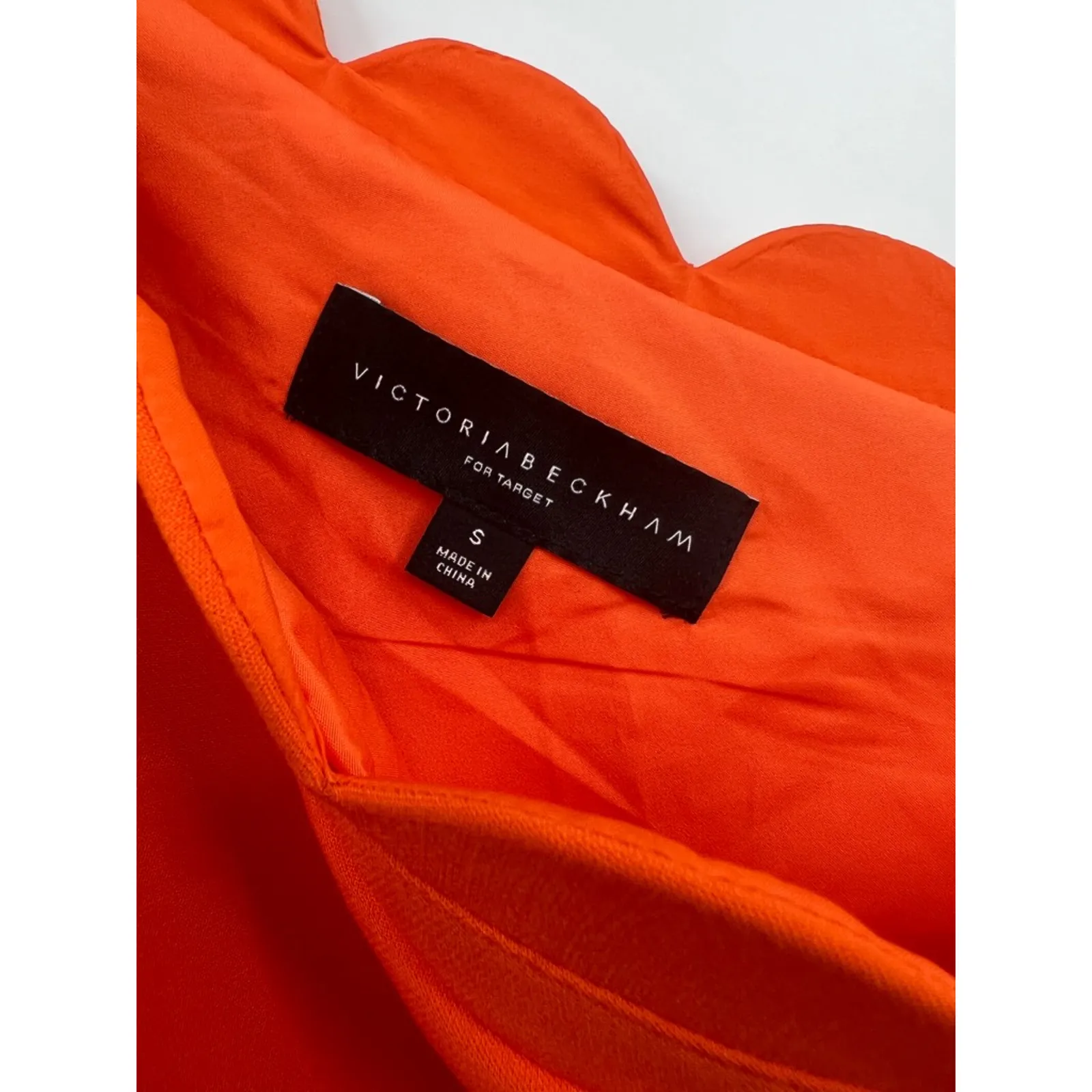 Victoria Beckham Sheath Orange Stretch One Shoulder Zip Lined Dress New‎ - Image 3