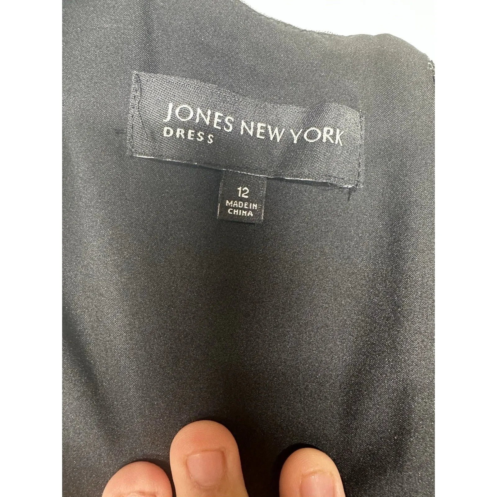 jones new york Woman’s Gray dress With Zipper Size 12 NWT - Image 4