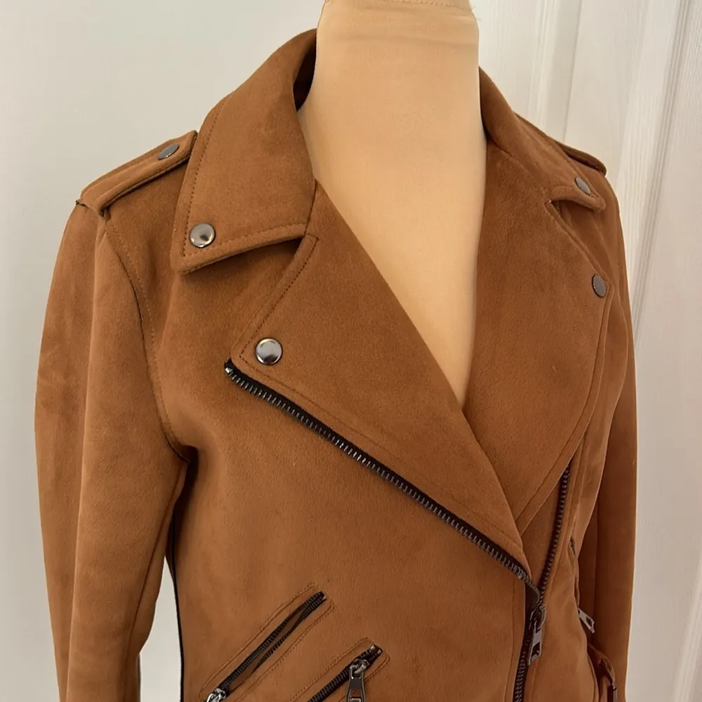 superdown  Faux Suede Moto Jacket - Image 5