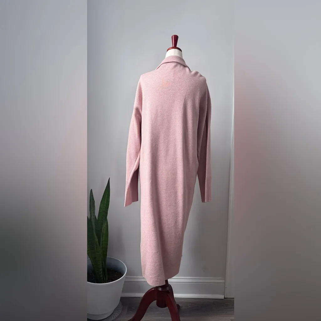 J. Crew Women's Blush Pink Cardigan Blazer Size Medium Merino Wool Blend Jacket - Image 3