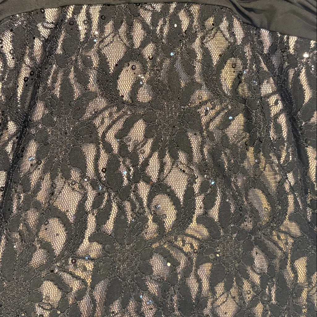 DressBarn Collection Elegant Black Lace Evening Dress - Image 3