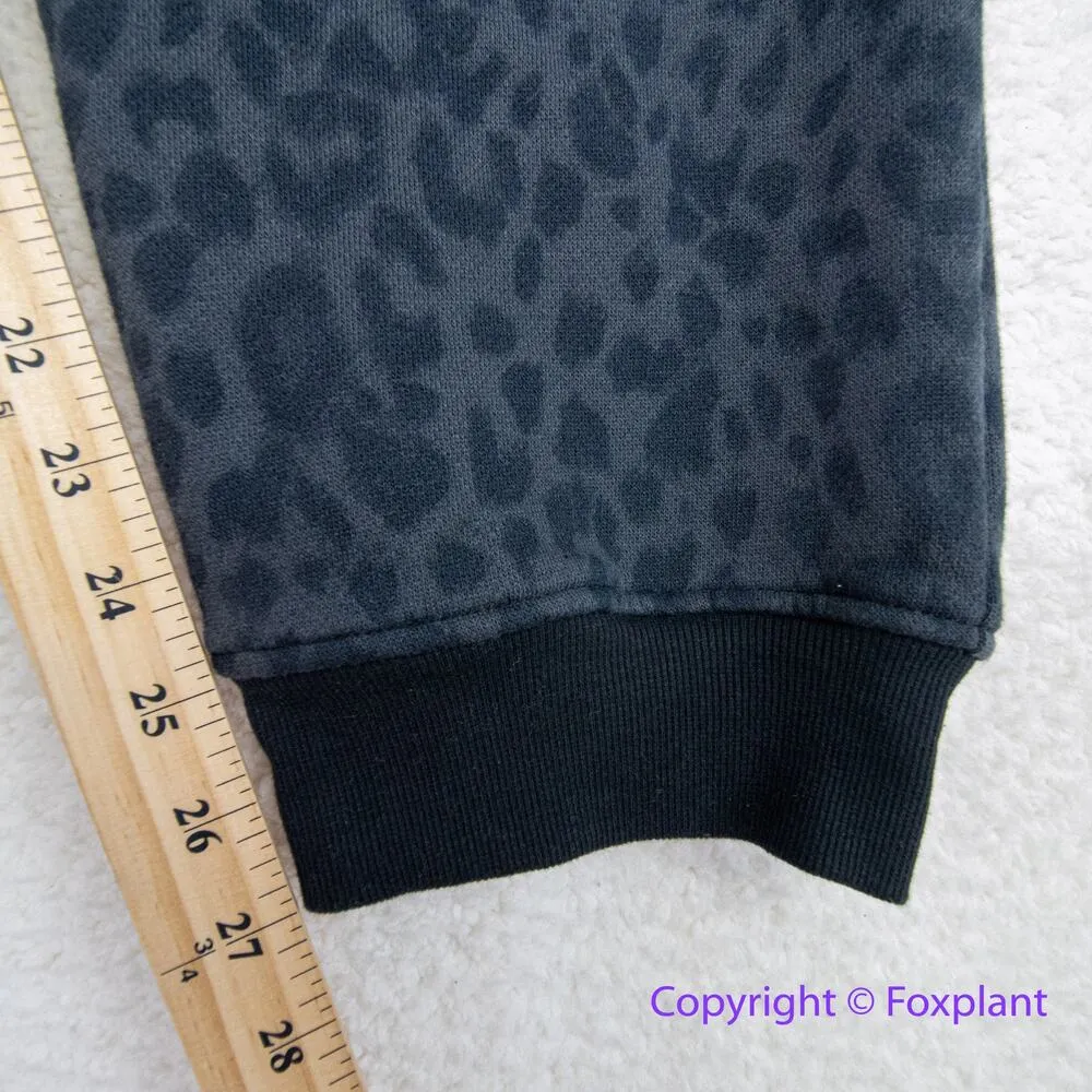 New! Victoria's Secret Cotton High-Rise Fleece Lace-Up Jogger Pants leopard,  XL - Image 7