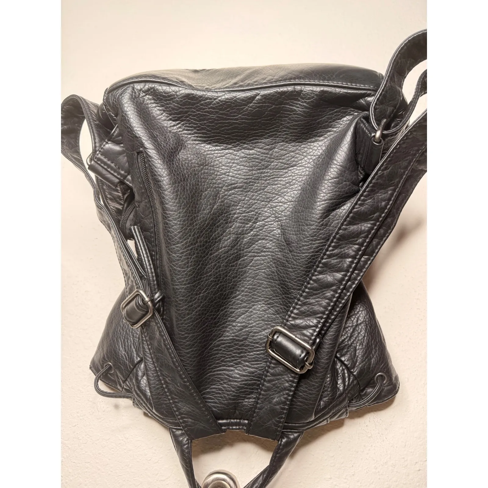 Montana West Womens Black Studded Backpack Purse bag Rucksack - Image 3