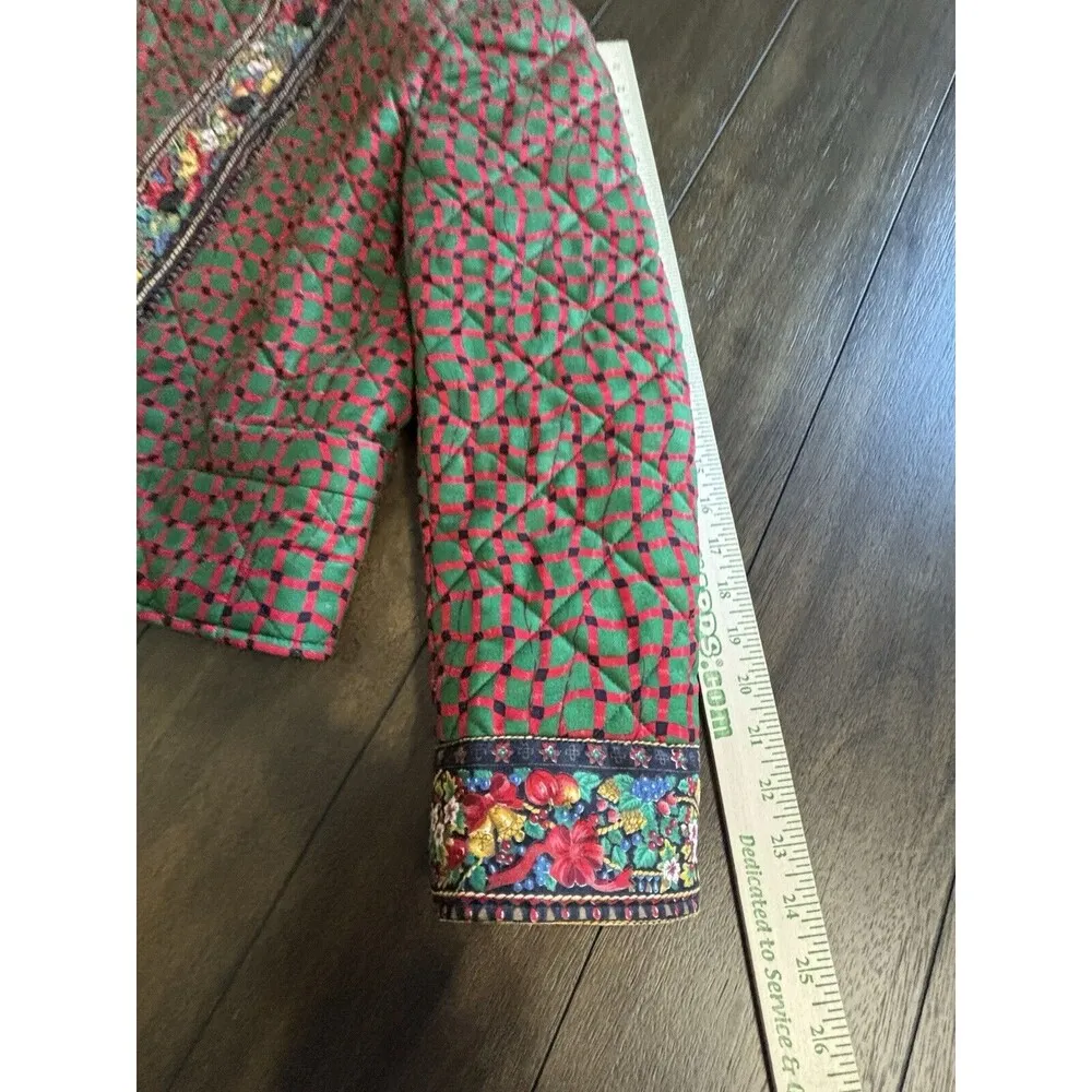 Vera Bradley Retired Rare  Indiana Holiday 95 Christmas Jacket Size Small - EUC! - Image 6
