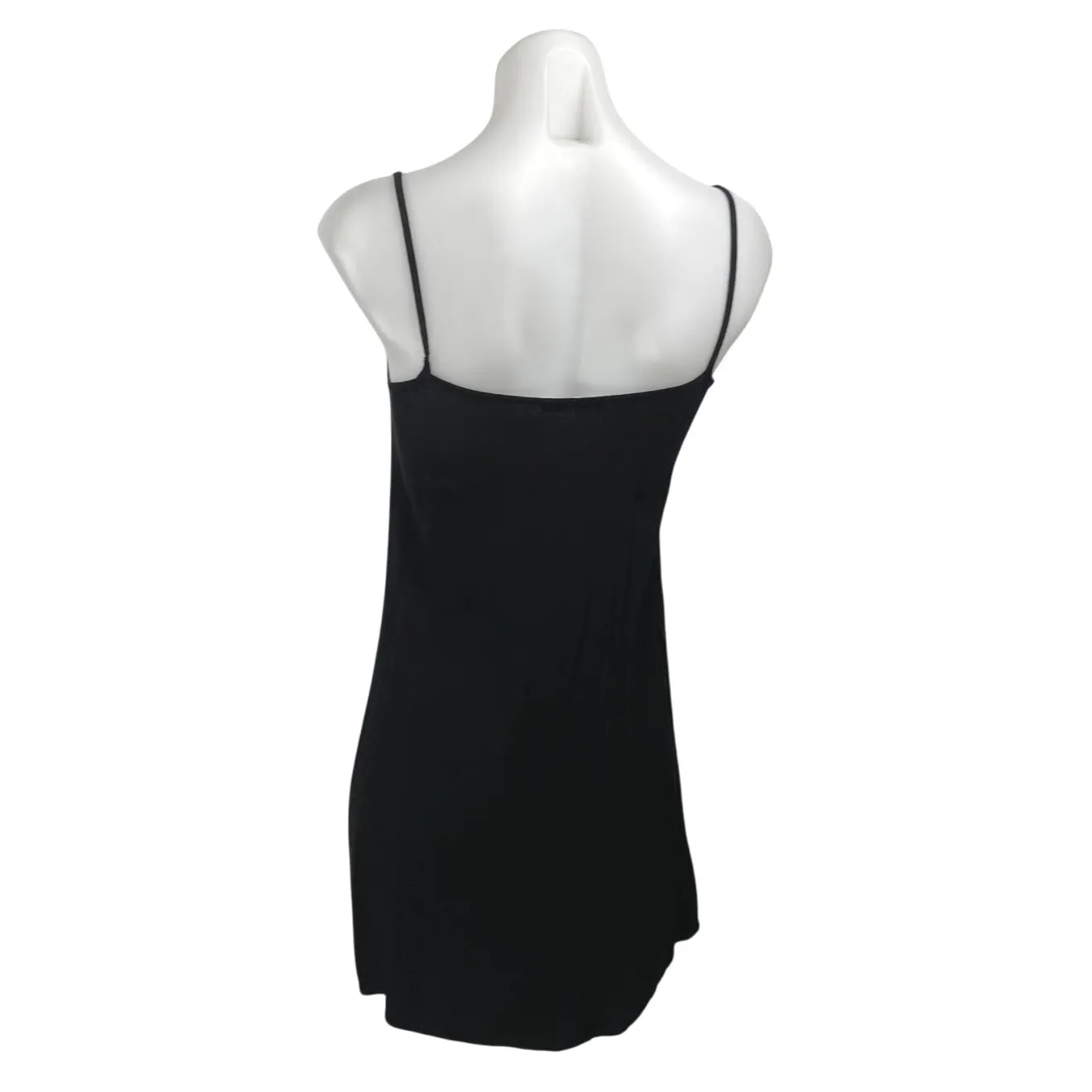 MNG Mango Women's Black Sleeveless Cami Camisole Mini Tank Slip Dress Size 4 - Image 2
