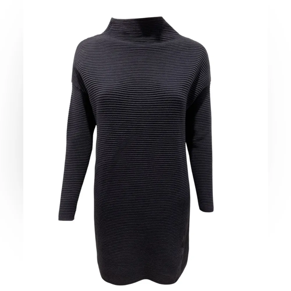 ONLY Elegant Black Ribbed Sweater Dress/Tunic size XS - Image 2