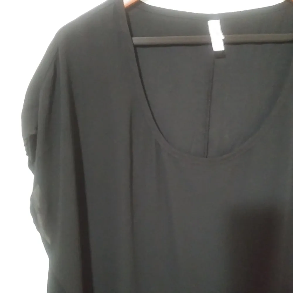 Xhilaration 2X Black Sheer Base Top Plus - Image 2