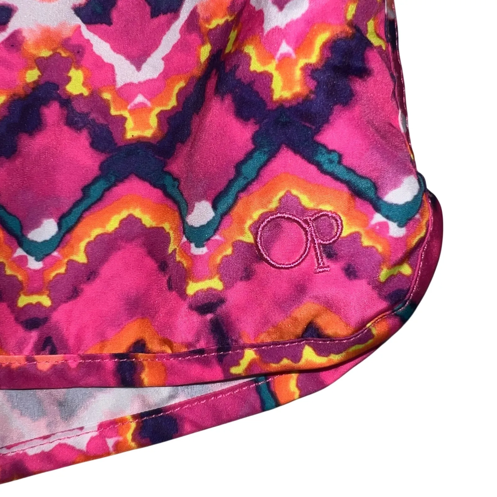 OP Womens Swim Shorts Colorful Lightweight Pink White Black Orange Large 11 13 - Image 2