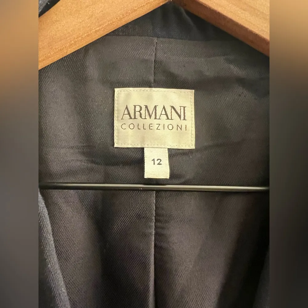 Armani Collezioni  navy blue one button blazer Wool blend 12 - Image 3