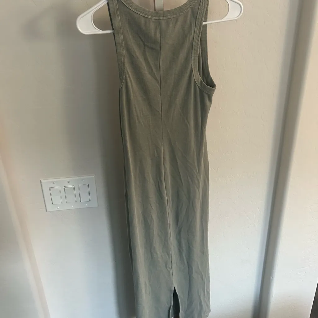 Marine Layer Lexi Rib Sun-In Dress Faded Olive Small - Image 5