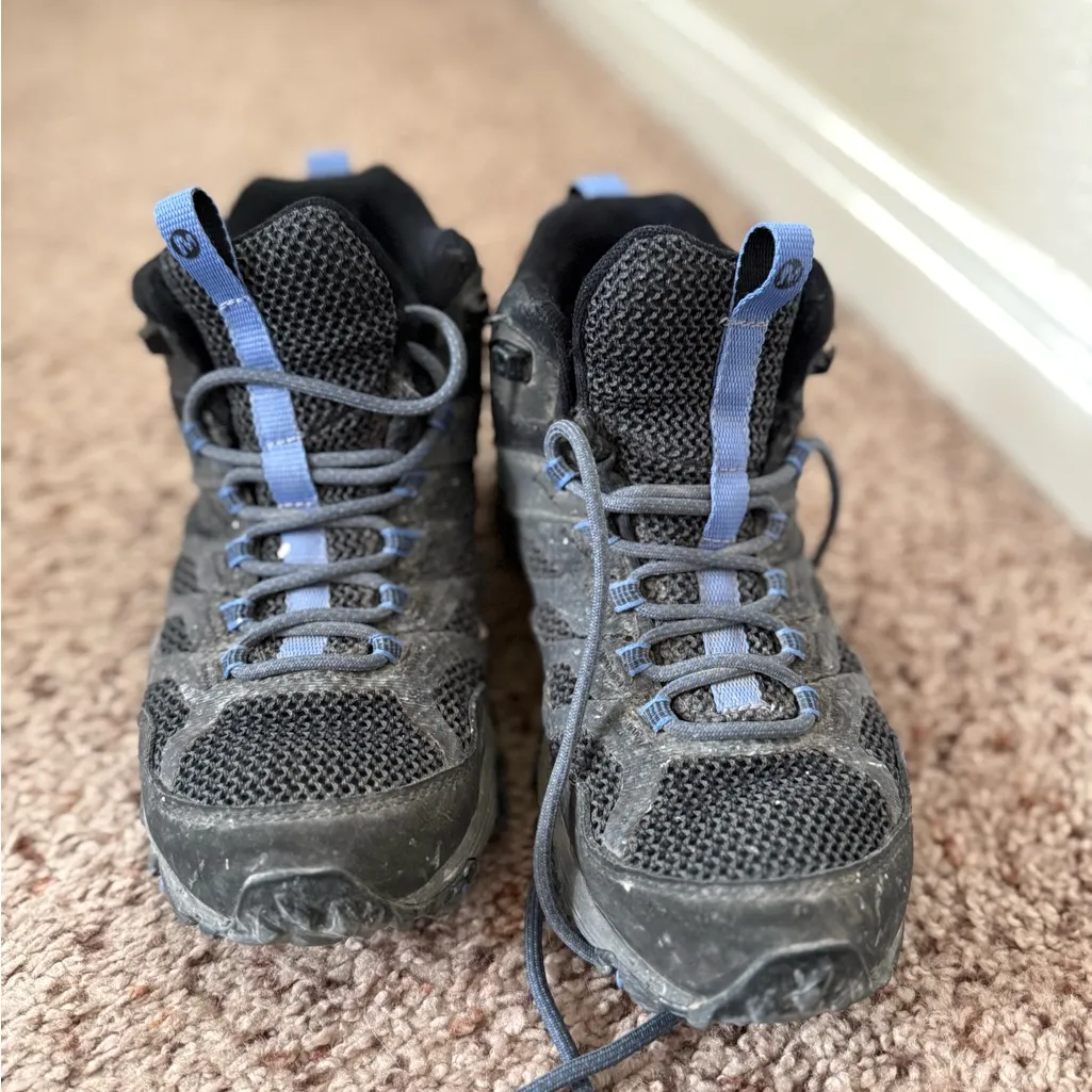 Merrell Black and Blue Trail Shoes - Image 2