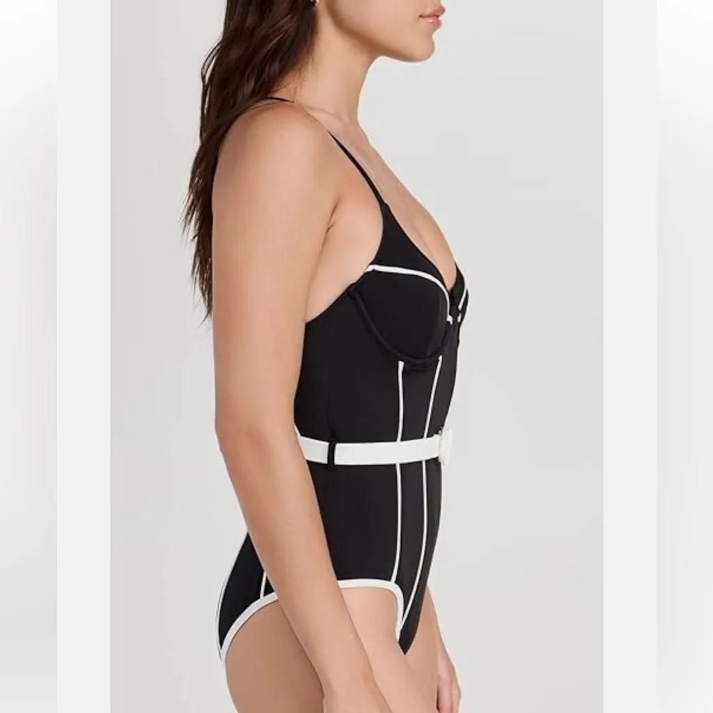 NWT SOLID & STRIPED THE VERONICA ONE PIECE IN BLACKOUT XS - Image 5