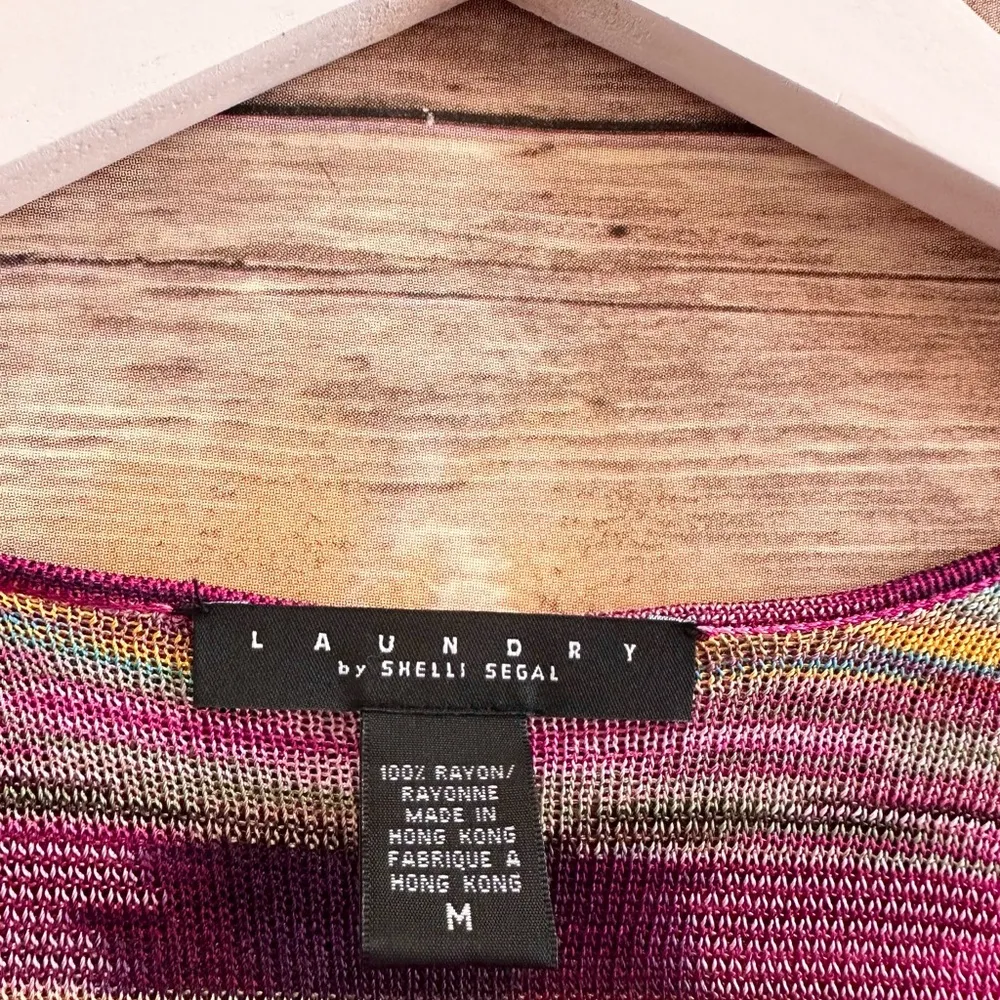 Laundry By Shelli Segal Shrug Cardigan Women’s Size Medium Multicolor Open - Image 4