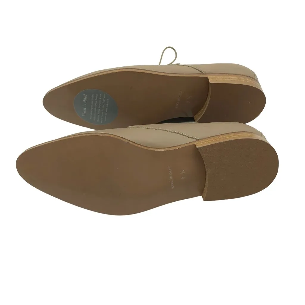 Everlane Womens The Modern Oxford Shoes Leather Lace Up Beige Size 9.5 - Image 5
