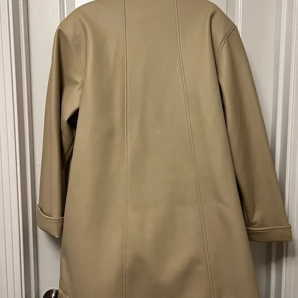 Atlantic Beach Rose Embroidered Jacket Tan Size M - Image 6