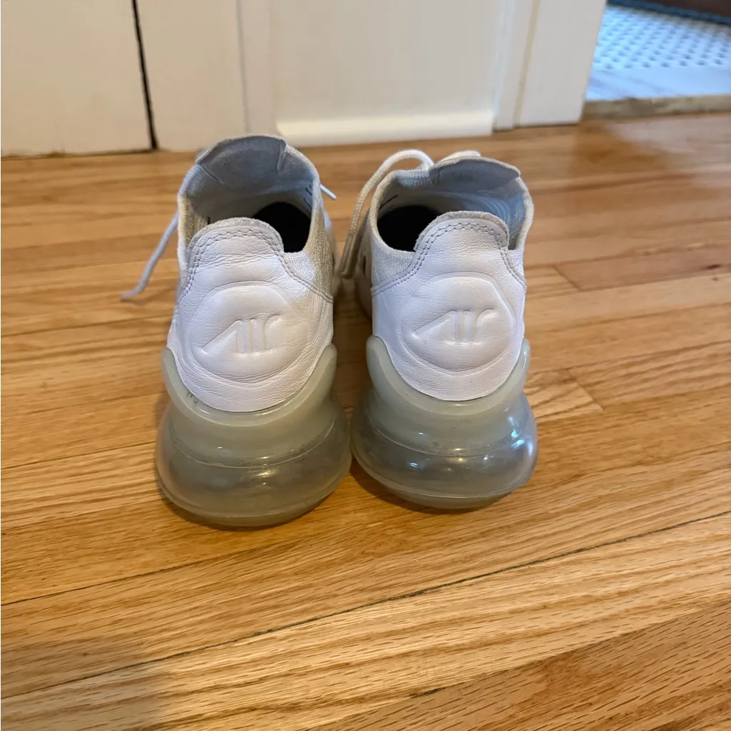 Nike 270 AirMax FlyKnit White and Black Athletic Shoes - Image 2