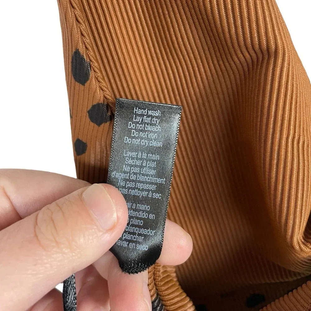 NWT Beach Riot Twist Front Spotted Sports Bra in Brown/Black Size S - Image 12