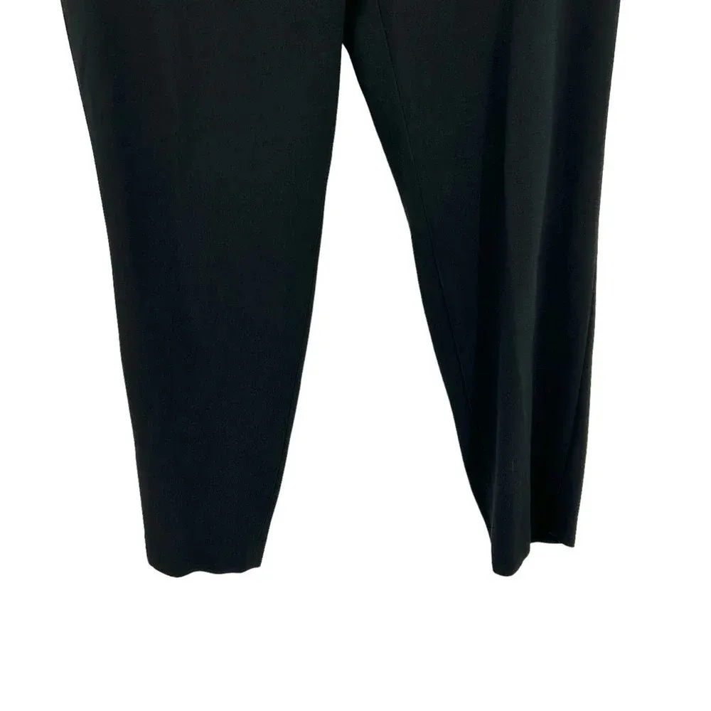 Sezane‎ Black Acetate Tapered Leg Cropped Dress Pants Trousers Size 38 / US 6 - Image 4