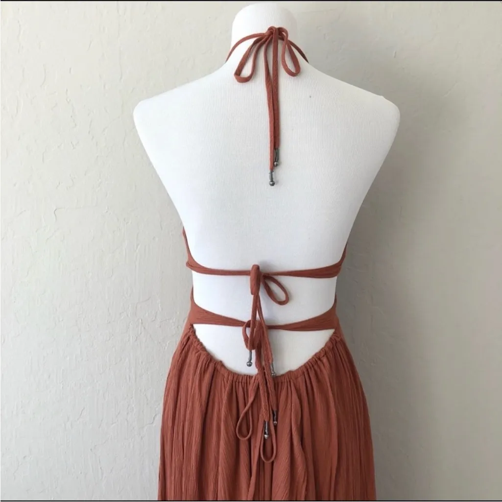 Free People Lille layered maxi dress bronze XS NEW - Image 7