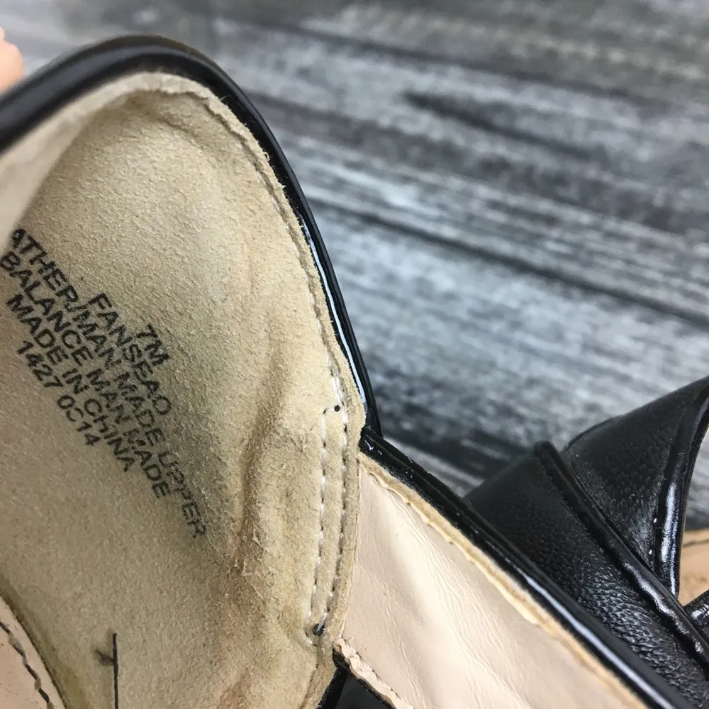 Nine West Black Buckle Ankle Leather Strap Sandals 7 - Image 6