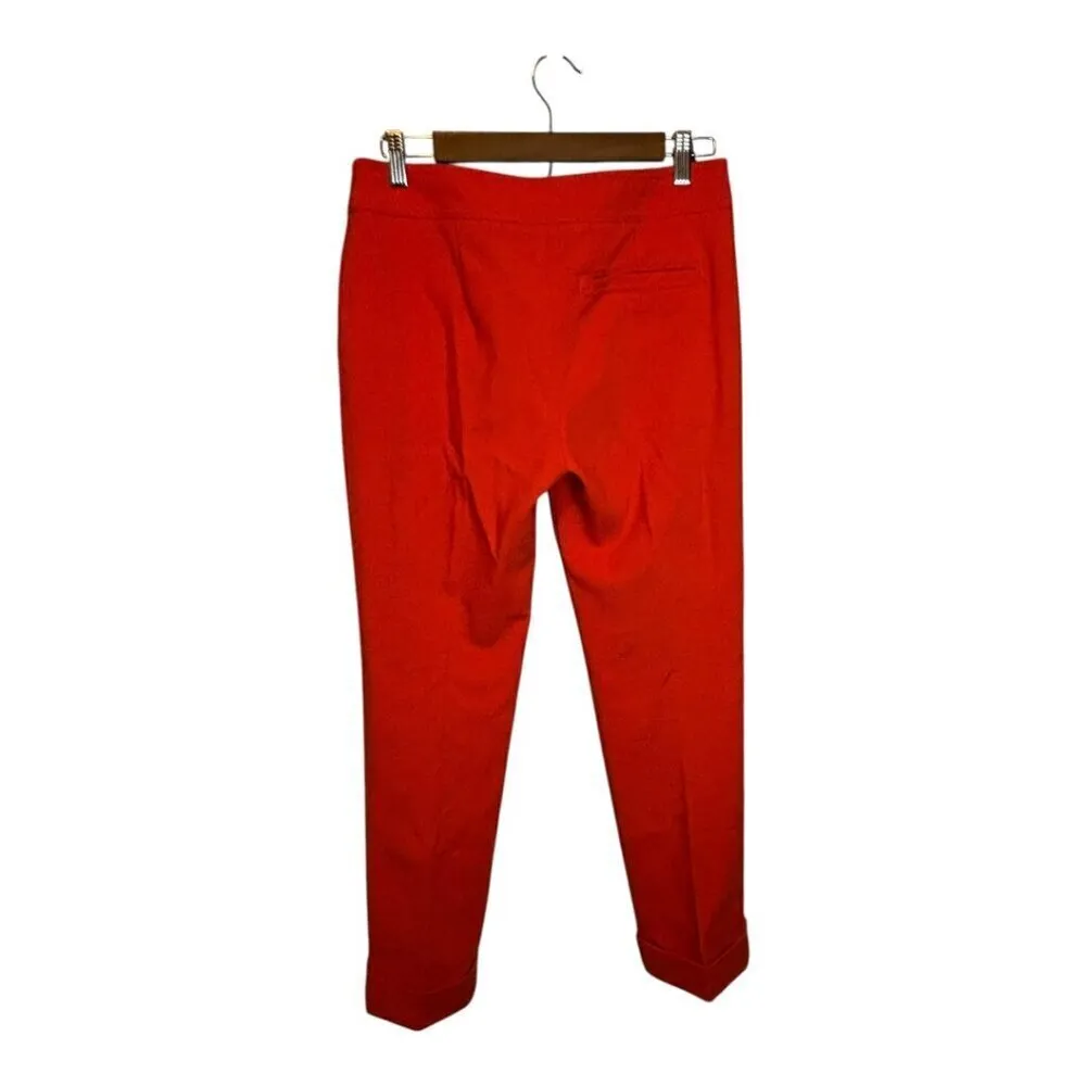 Trina Turk Pants Women's Size‎ 2 Encanta Rolled Ankle Office Business Red Orange - Image 2