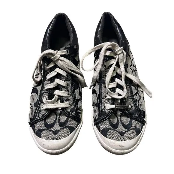 Coach New York Francesca Women Signature C Logo Lace Up Shoes Size 8.5B EU 38.5 - Image 2