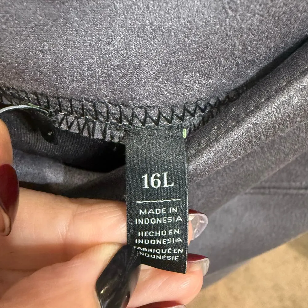 WHBM Blackened Pearl Ultra Suede Runway Leggings Sz 16L NWT - Image 6