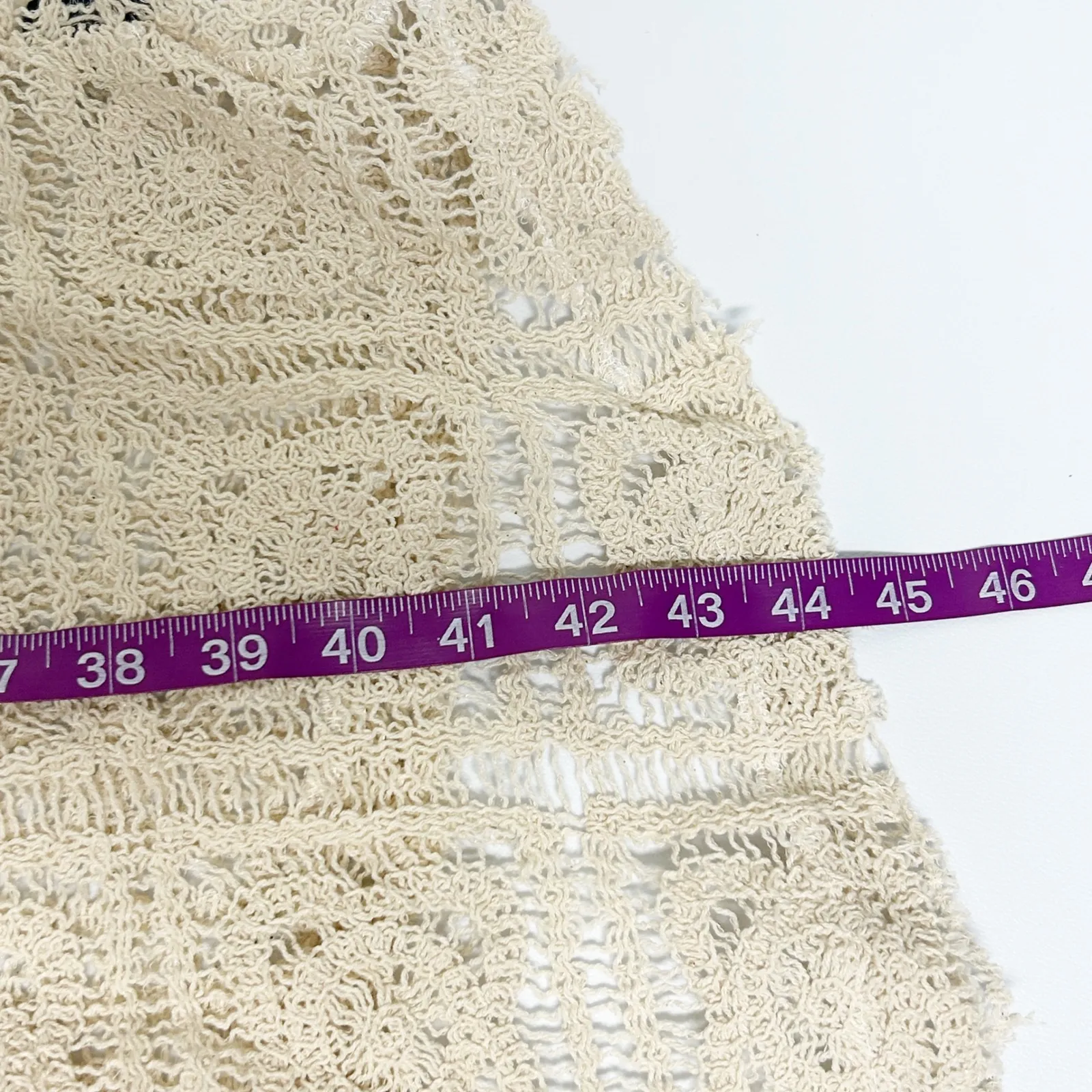 POL Womens Boho Crochet Sequin Embellished Duster Cardigan Beach Cover Up Size L - Image 11