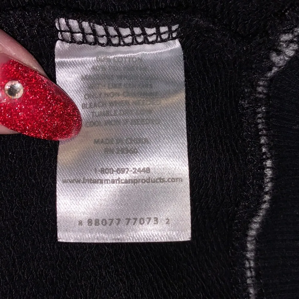 Dip sleep black striped bottom hem stretchy casual pullover sweatshirt Size L - Image 7