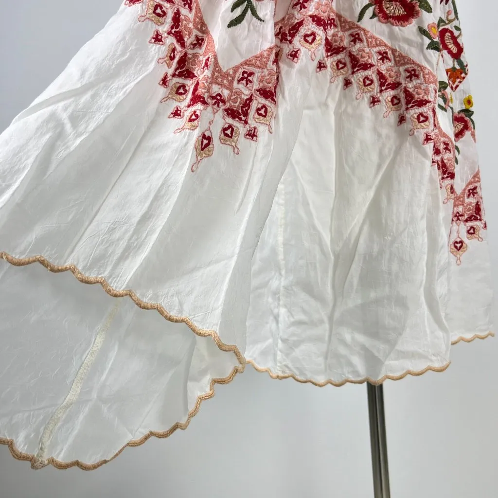 NWOT Johnny Was Embroidered Floral Flare Sleeve Top Shirt Blouse Oversized Sz S - Image 10