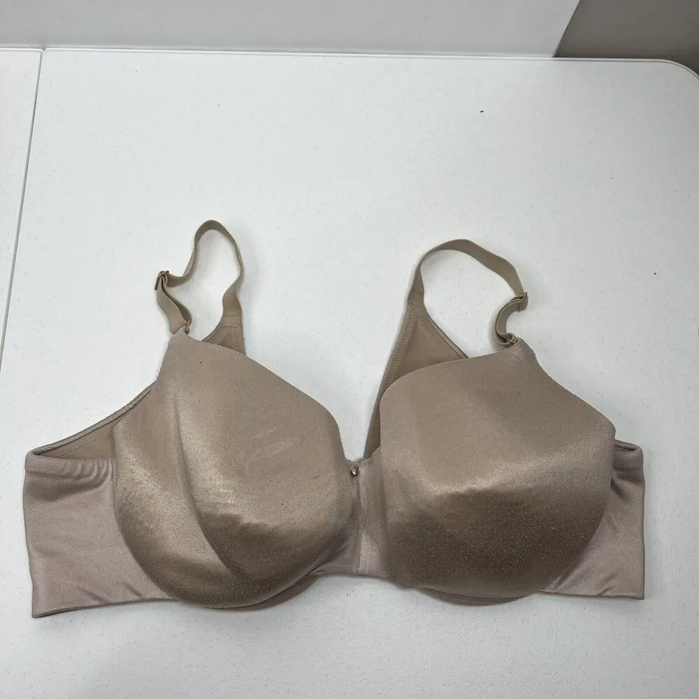 Cacique Sz 44D Bra Smooth Balconette Beige Nude Full Coverage Underwired Women’s - Image 3