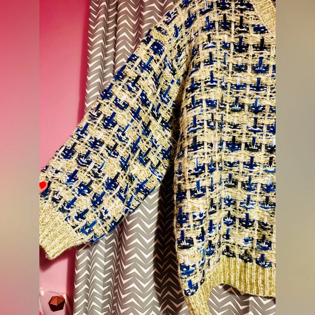 Villagallo | Linda Sparkle Oversized Pullover Sweater, Size M Size M - Image 4