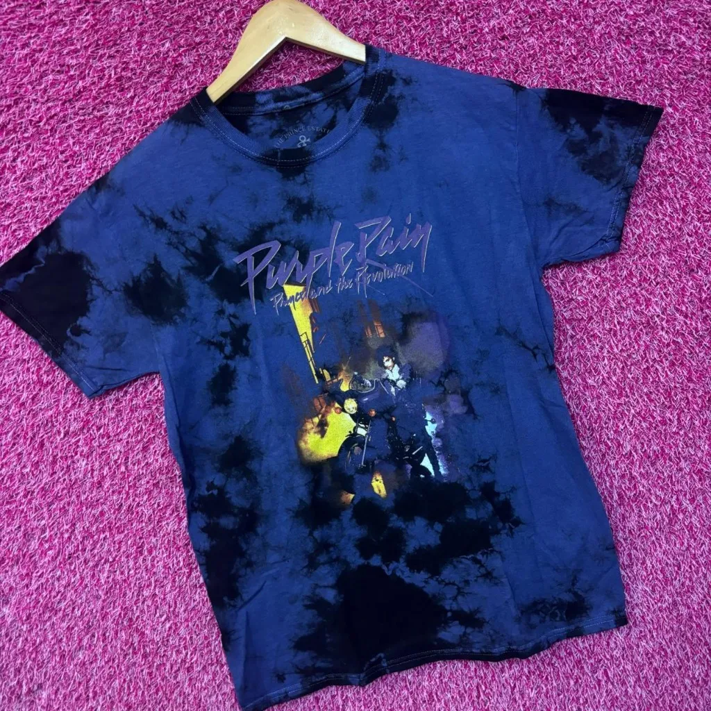 Prince the Revolution Purple Rain Album Funk Rock Tie Dye M - Image 3