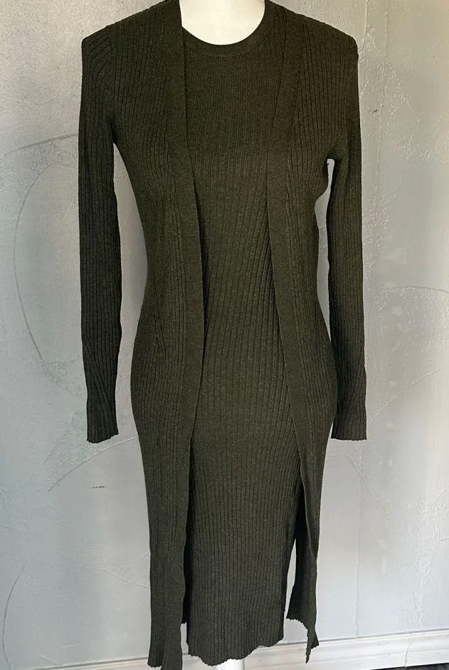 Prologue Olive Green Midi Dress - Image 3