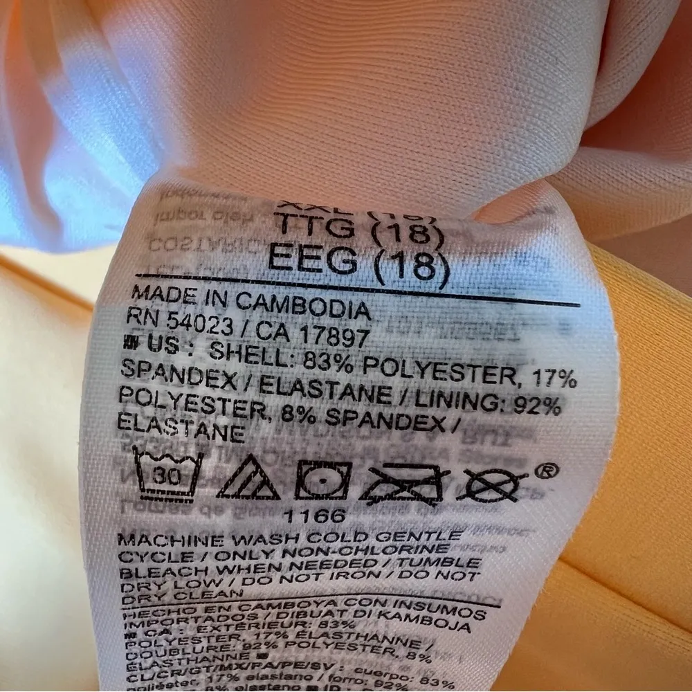 NWT Old Navy Plus Neon Orange High Rise Biker Shorts - Image 8