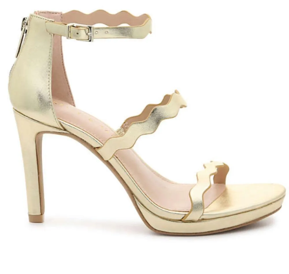 strappy gold heels - Image 2