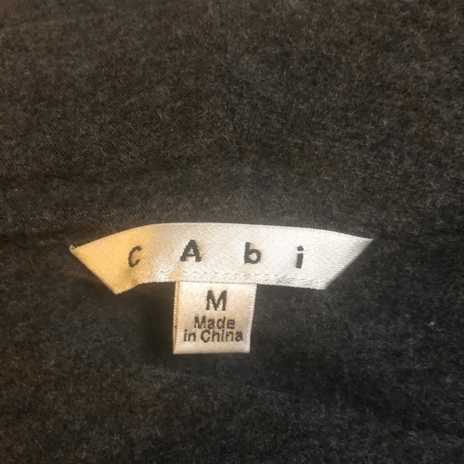 CAbi Cowl Neck Striped Sleeveless Black/Gray Top Size M - Image 4