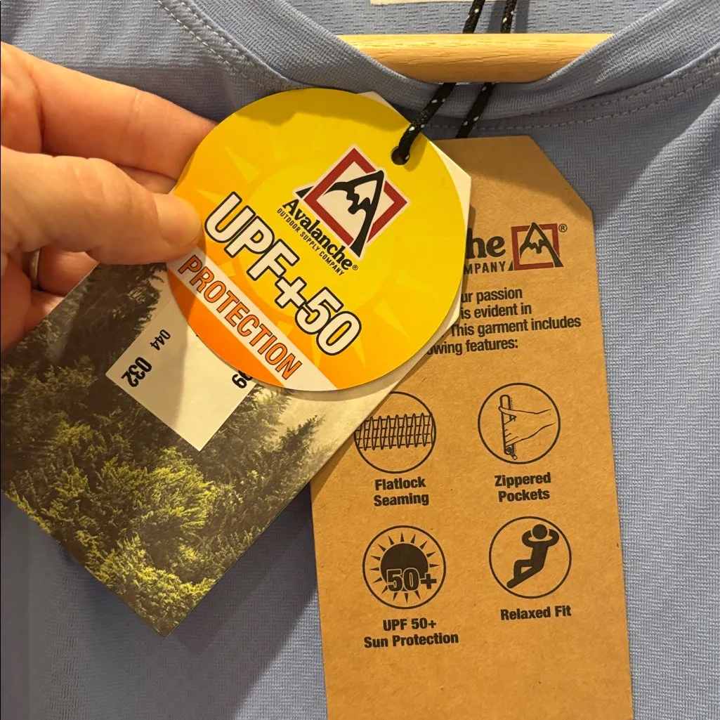 Avalanche Women’s Tee Short Sleeve UPF 50+ Blue NWT Size Small - Image 7