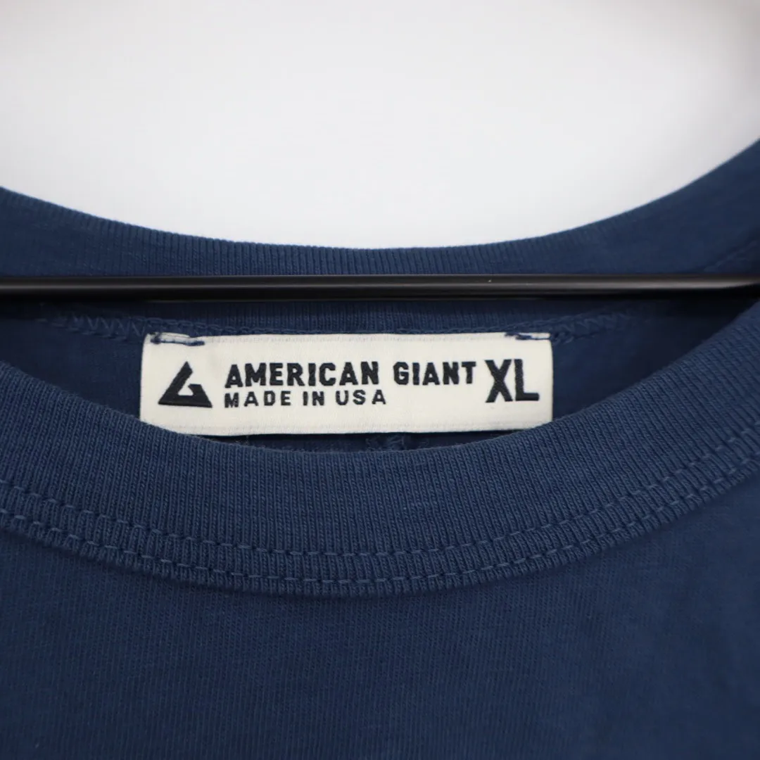 American Giant Women's Muscle Tee Dress Size XL Made in USA Bluefin Blue - Image 3