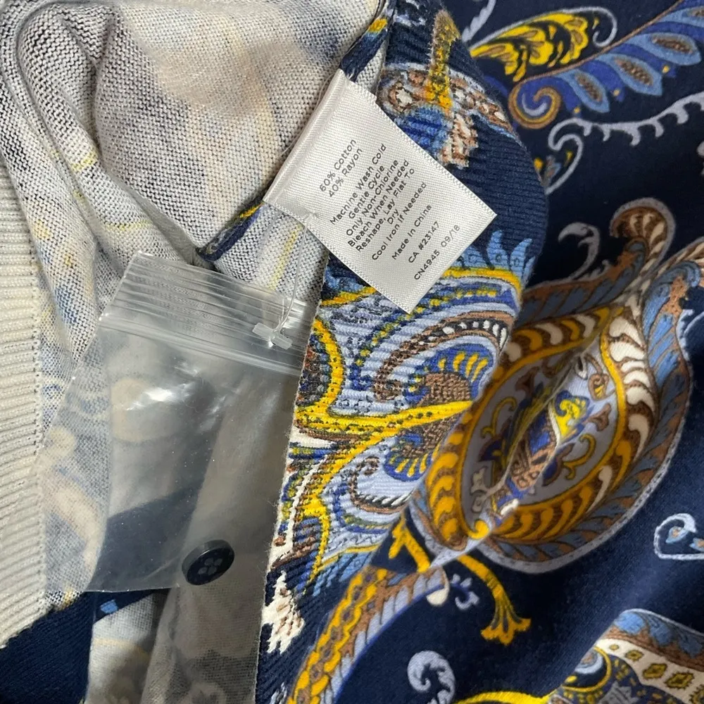 Talbots xsmall CARDIGAN - PAISLEY Paisley Print Women's Top - - Image 10