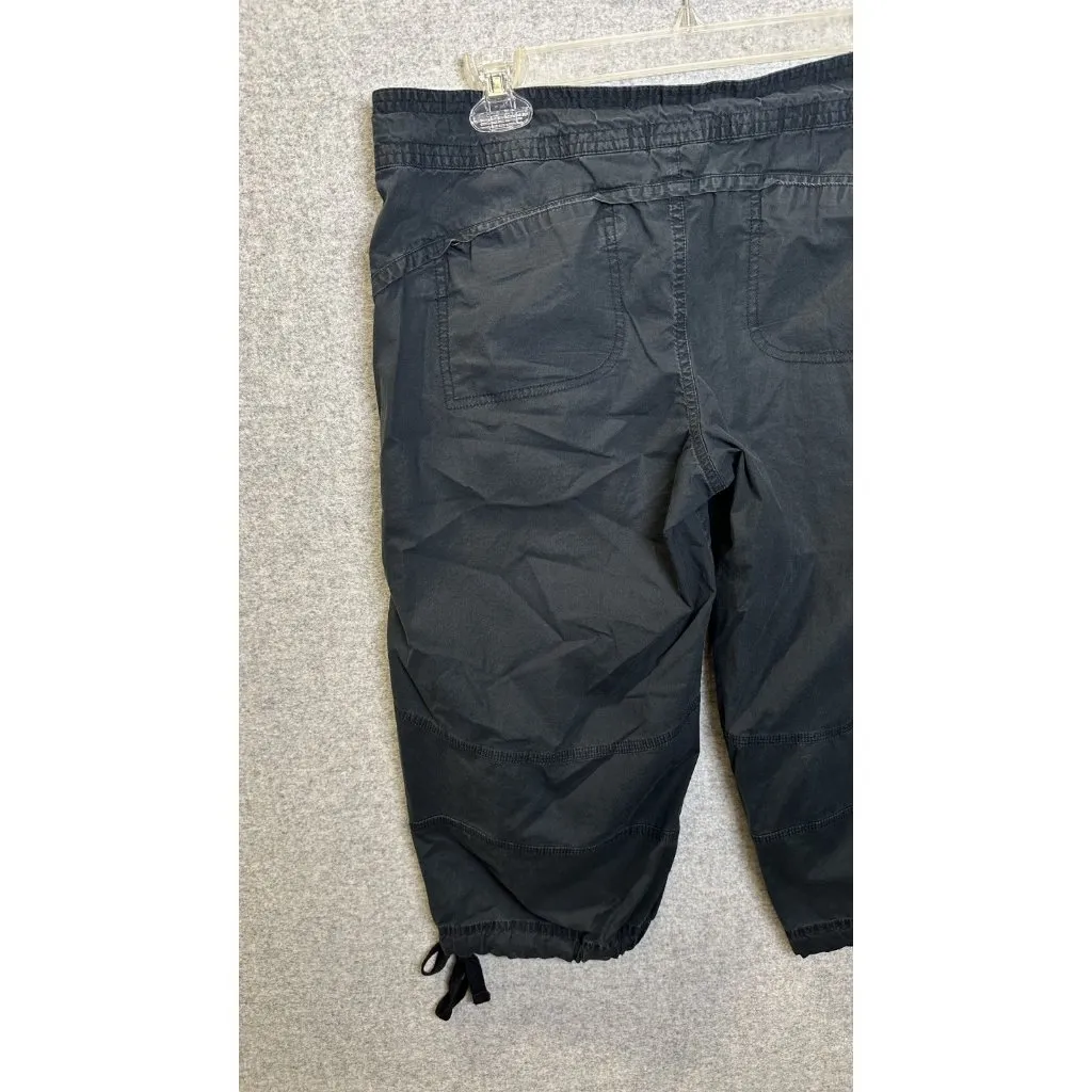 Nike Capri Utility Pants Women Medium Drawstring Zip Pocket 2007 Y2K Black - Image 13
