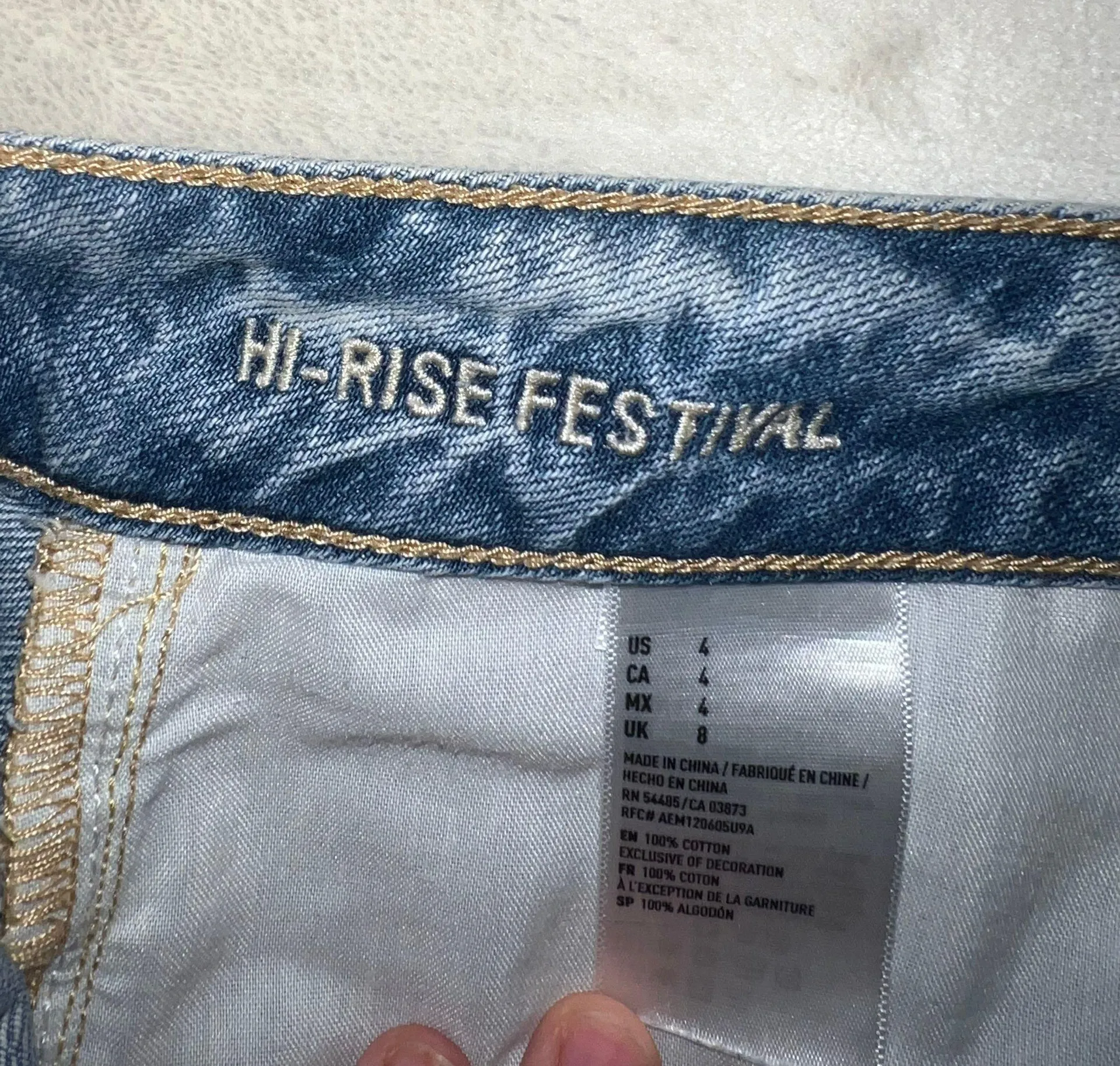 High Rise Festival Shorts Denim - Image 3