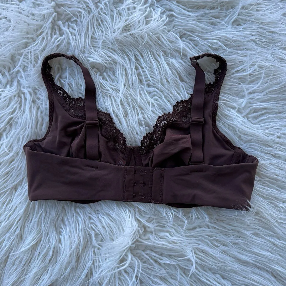 Skims Fits Everybody Lace Unlined Full Coverage Bra Cocoa Size 40C - Image 5